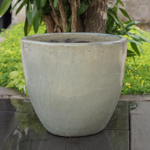 Glazed Couple Outdoor Pot