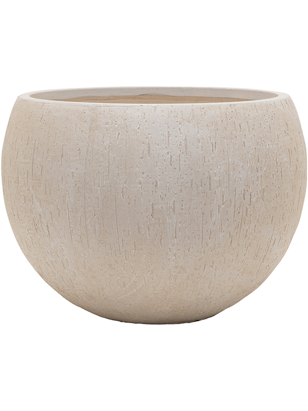 Raindrop Textured Globe Beige Planter