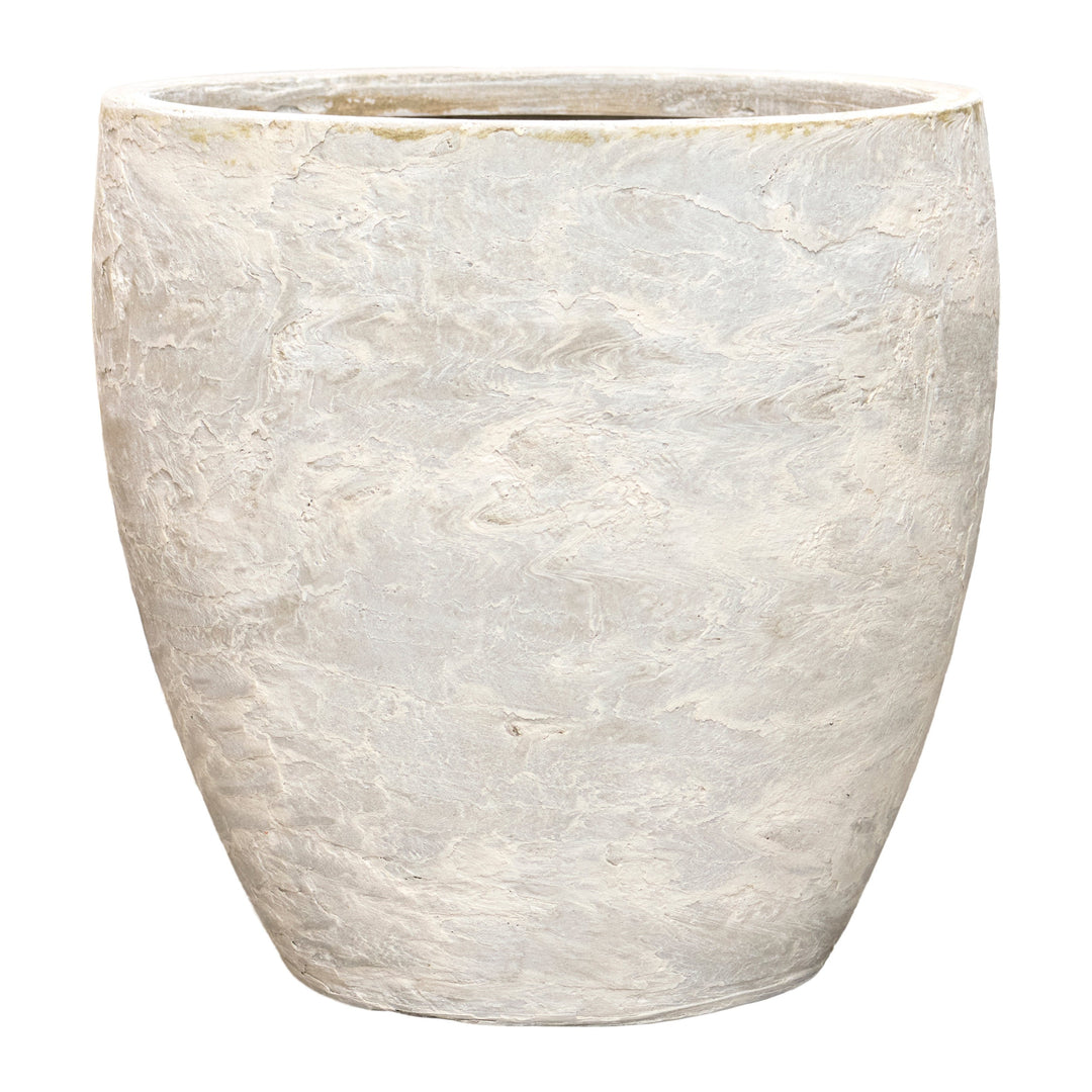 Textural Couple Planters, Natural Stone Finish