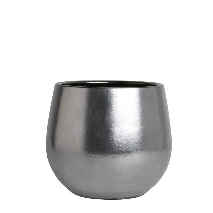 Silver Finish Ceramic Planter