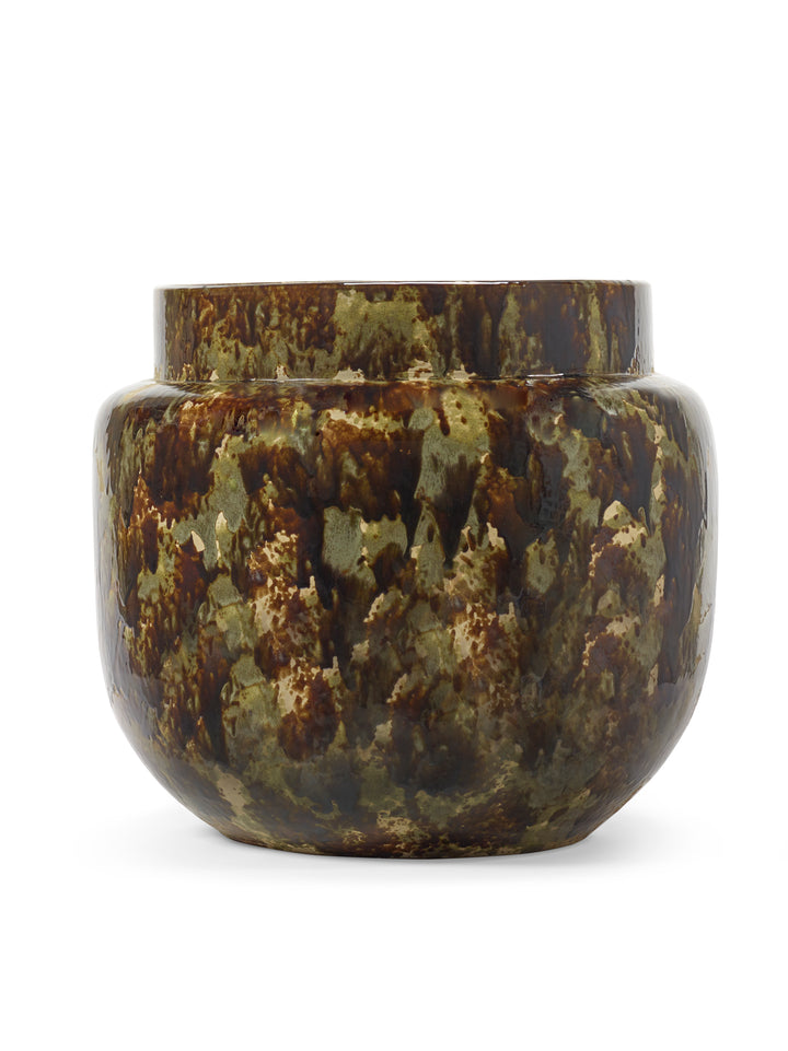 Rounded Mystique Brown Vase Pot By Serax