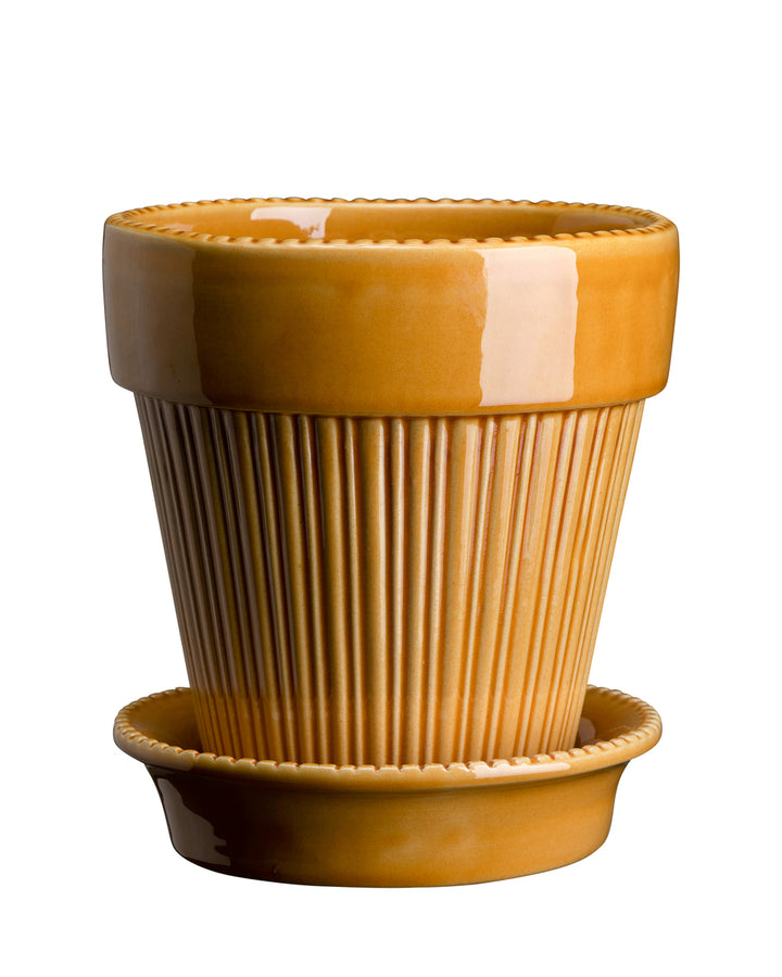 Simona Glazed Amber Yellow Pots
