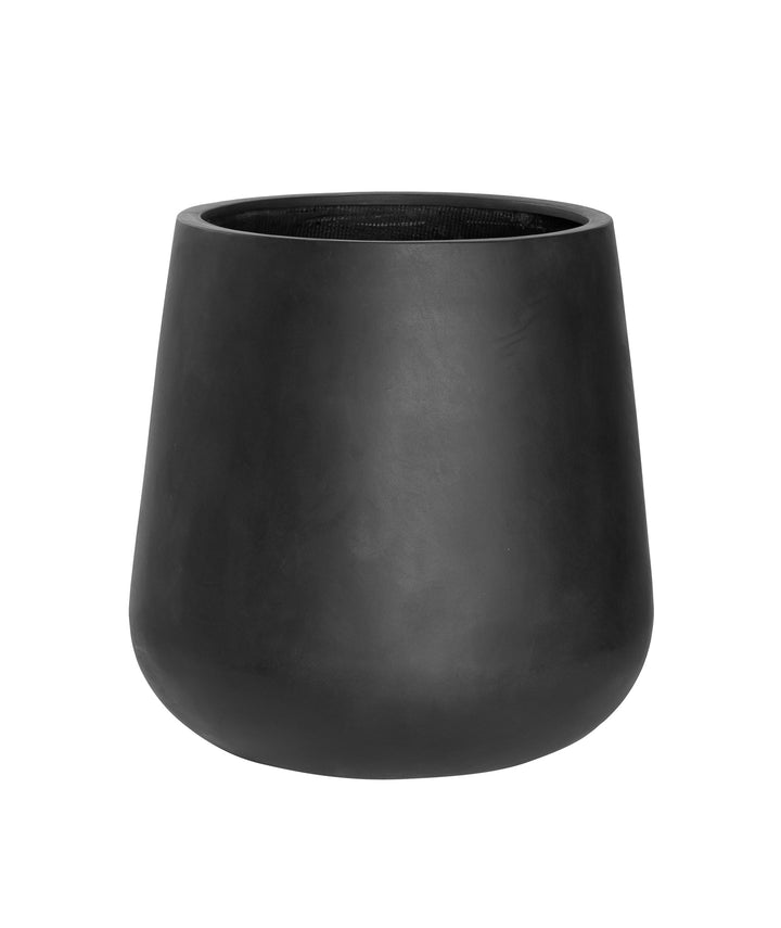 Fiberstone Flask Black Planter