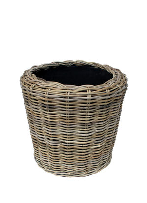 Natural tall rattan basket planter — Plant Drop