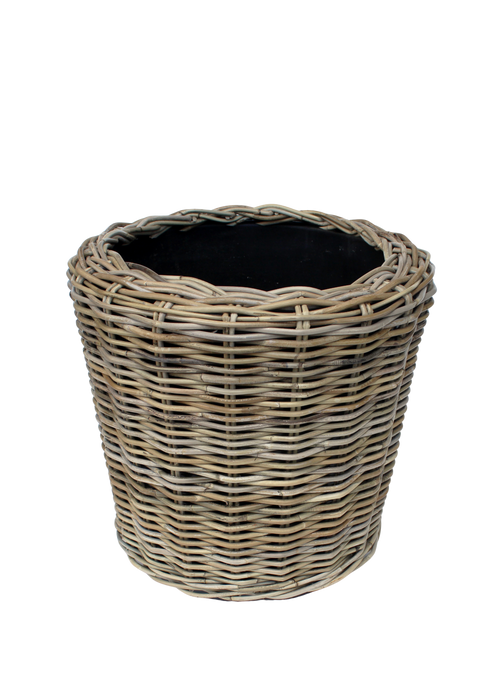 Natural tall rattan basket planter — Plant Drop