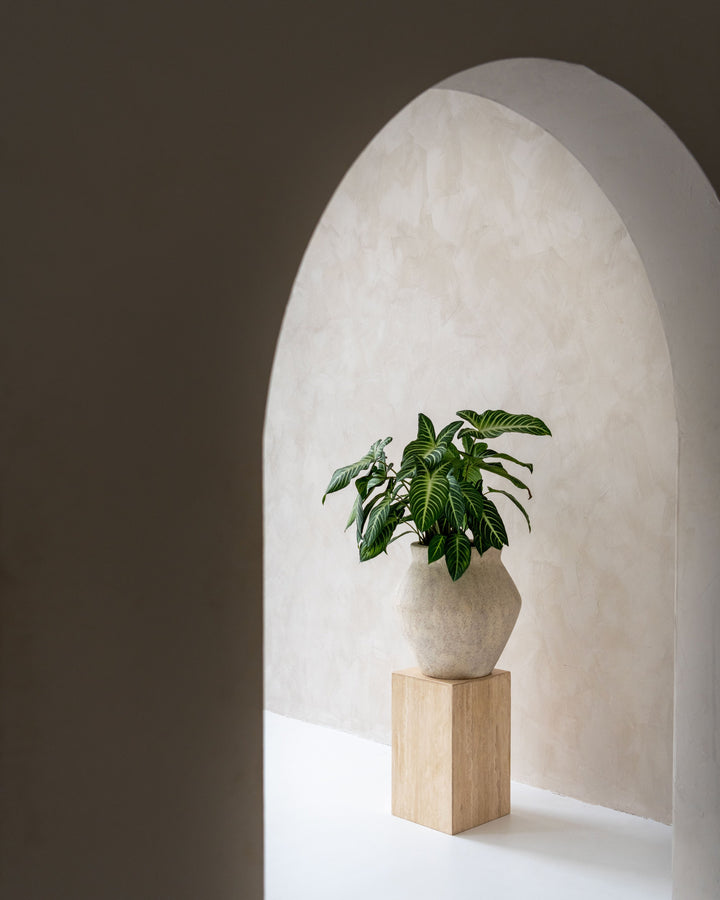 Travertine Urn Planter