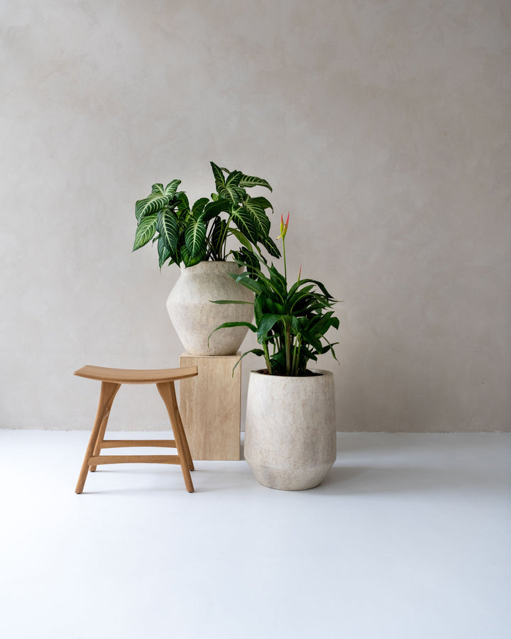 Travertine Urn Planter