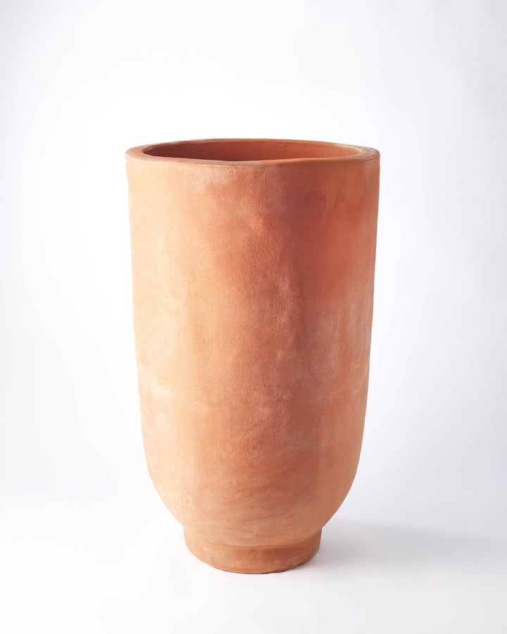 Modernist Tall Terracotta Vase Planters