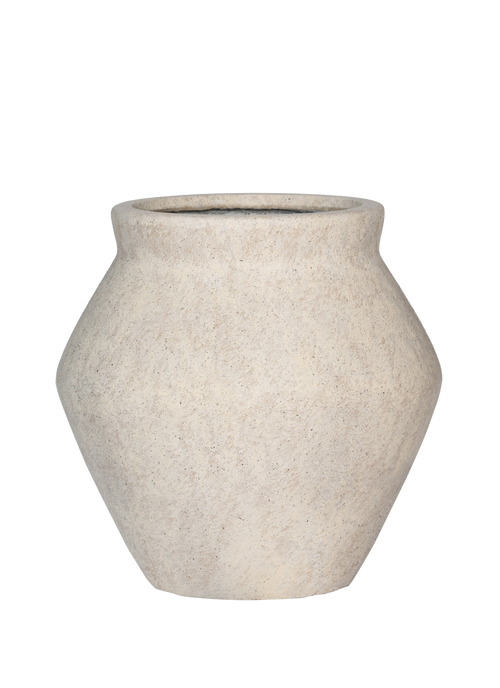 Travertine urn planter in natural stone — Plant Drop