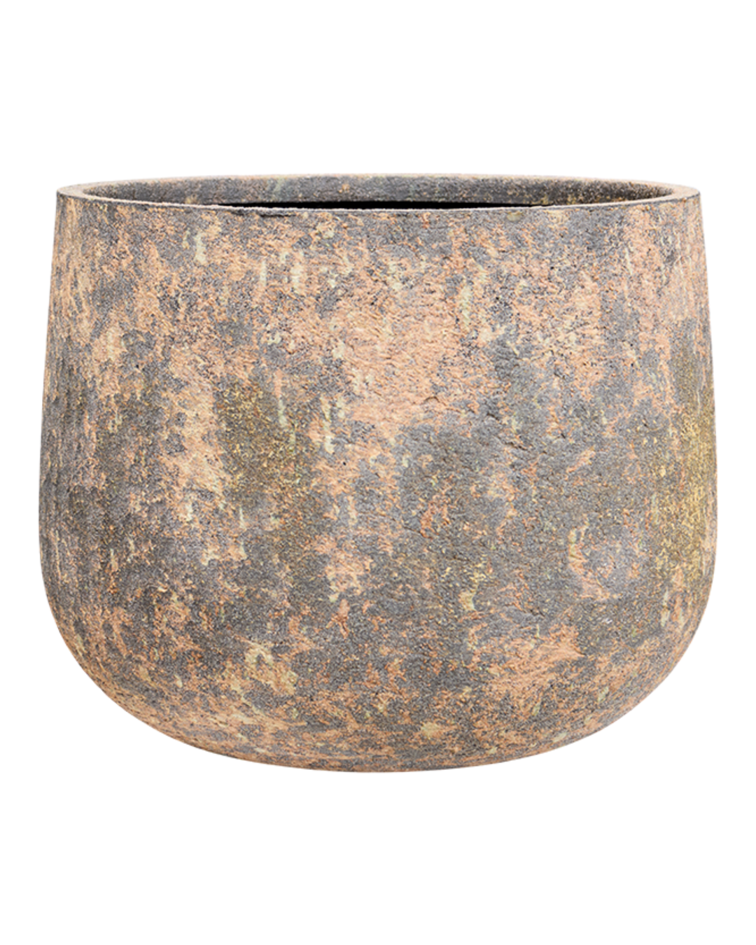Atlas pot in white, rounded stone form