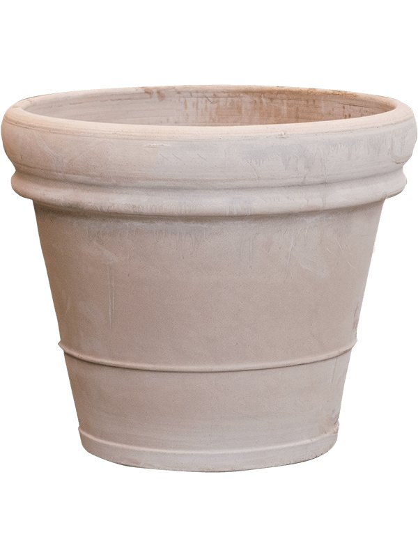 Grey Doppio Bordo Terracotta Pot