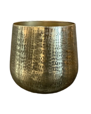 Hand-hammered gold planter