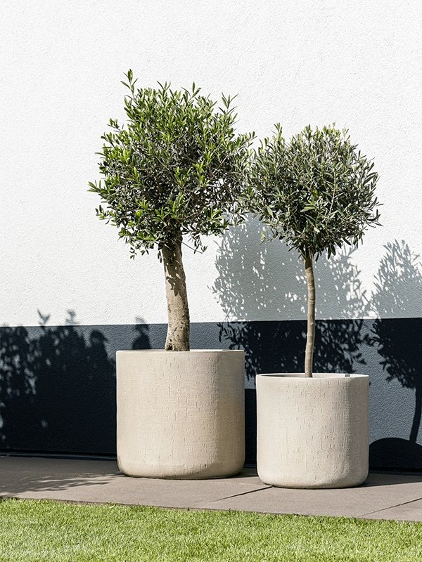 Raindrop Textured Beige Indoor & Outdoor Planters - Plant Drop