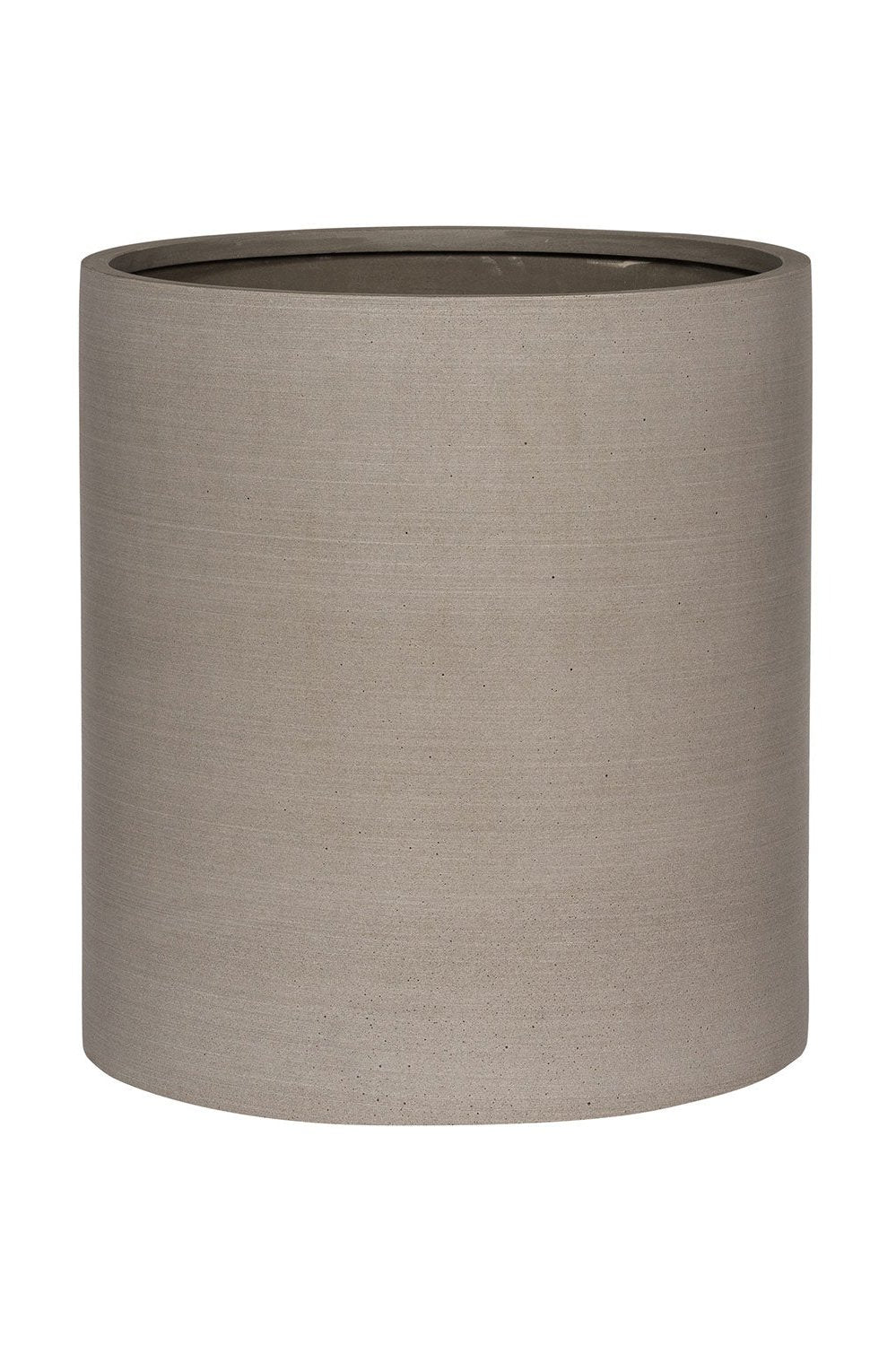 Cylindrical sandstone planter in grey