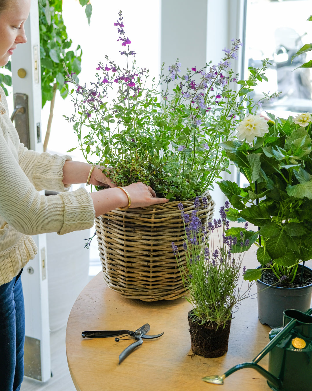 Seasonal basket masterclass at the Plant Drop Chelsea showroom