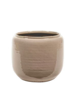 Glazed round ceramic pot — Plant Drop