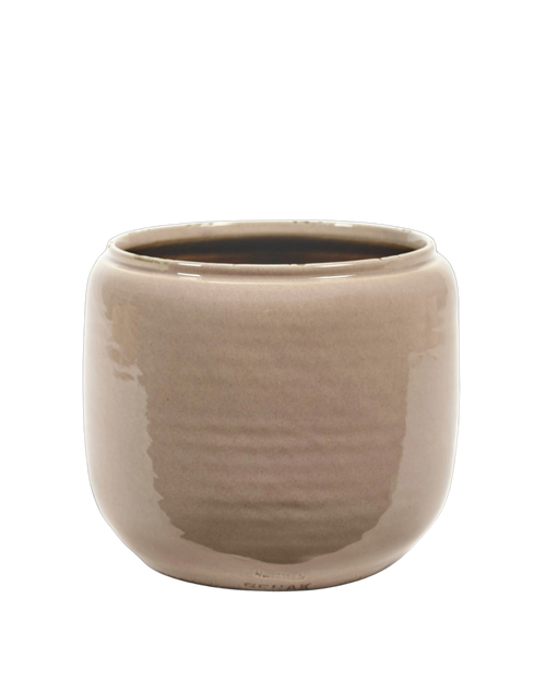 Glazed round ceramic pot — Plant Drop