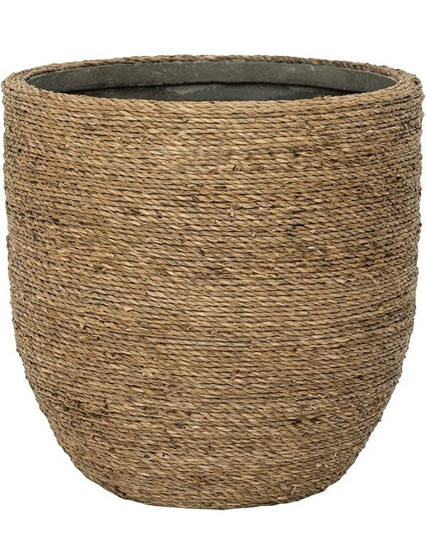 Traditionally Woven Straw Grass Planter - Plant Drop