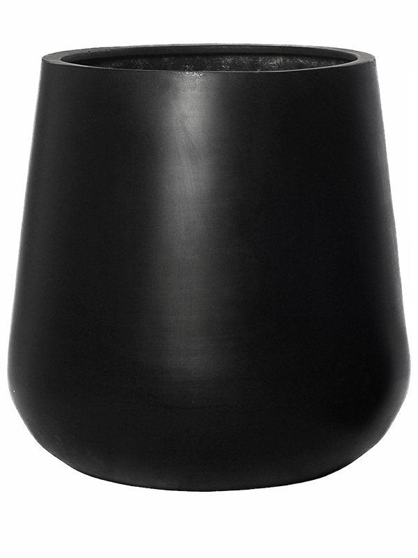 Black Fiberstone Flask Planter - Plant Drop