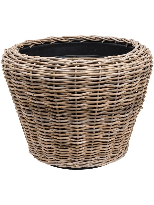 Traditional natural rattan basket planter